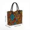  African Tribal Pattern Tote Bag Fashion Large Capacity Canvas Shoulder Bag for Daily Use