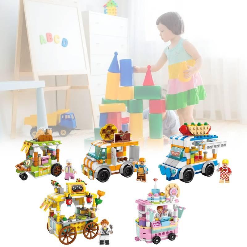 Building Block Dessert City Street View Model Kid Multi Shape Jigsaw Gift Puzzle