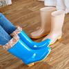Damen Mid-Calf Fleecegefütterte Rutschfeste Regenstiefel für Alle Jahreszeiten