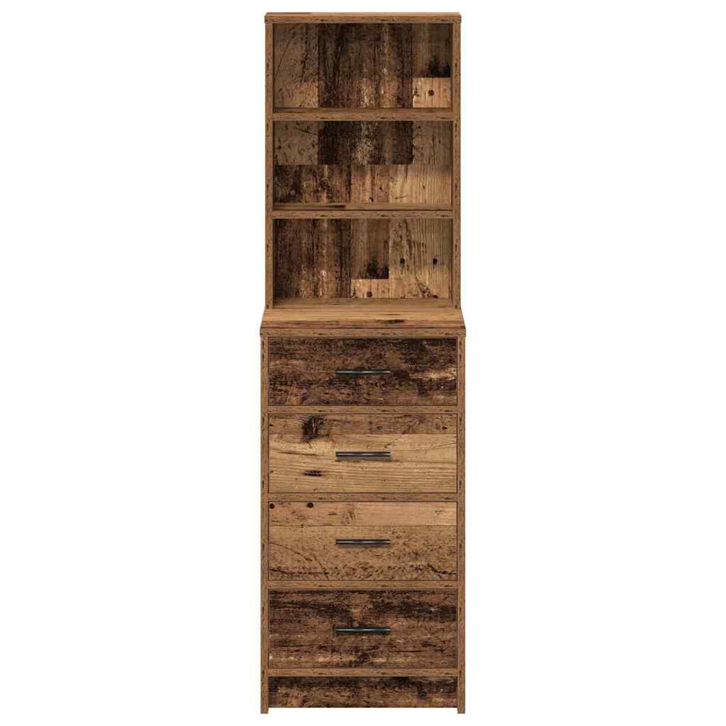 Highboard with Drawers Reclaimed Wood Look 40 x 41 x 135 cm Engineered Wood