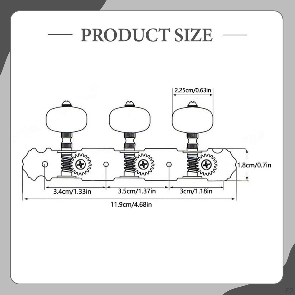 Classical Guitar String Tuning Keys Pegs 3+3 Metal Replacemen Knobs Parts Accessories, Heavy Duty