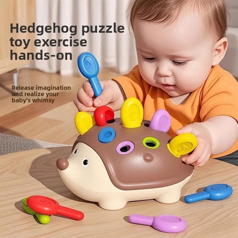 Montessori Baby Hedgehog Toys Concentration Training Education Toys Fine Motor Sensory Educational Toy For Kids Birthday Gifts
