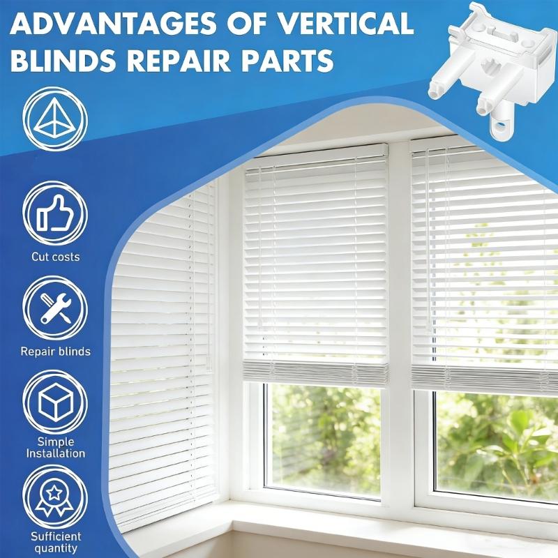 Pack Of 4 Vertical Blind Control Post Replacements with Auto Aligning Movement System Suitable for Smooth Operation