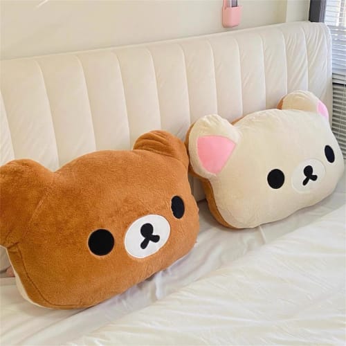 HESHI Rilakkuma Body Pillow, Large Plush Cushion, Bedside Pillow, Bedroom Decor, Comfortable to Sleep With, Craft, Anime Merchandise, Room Decor, Gift