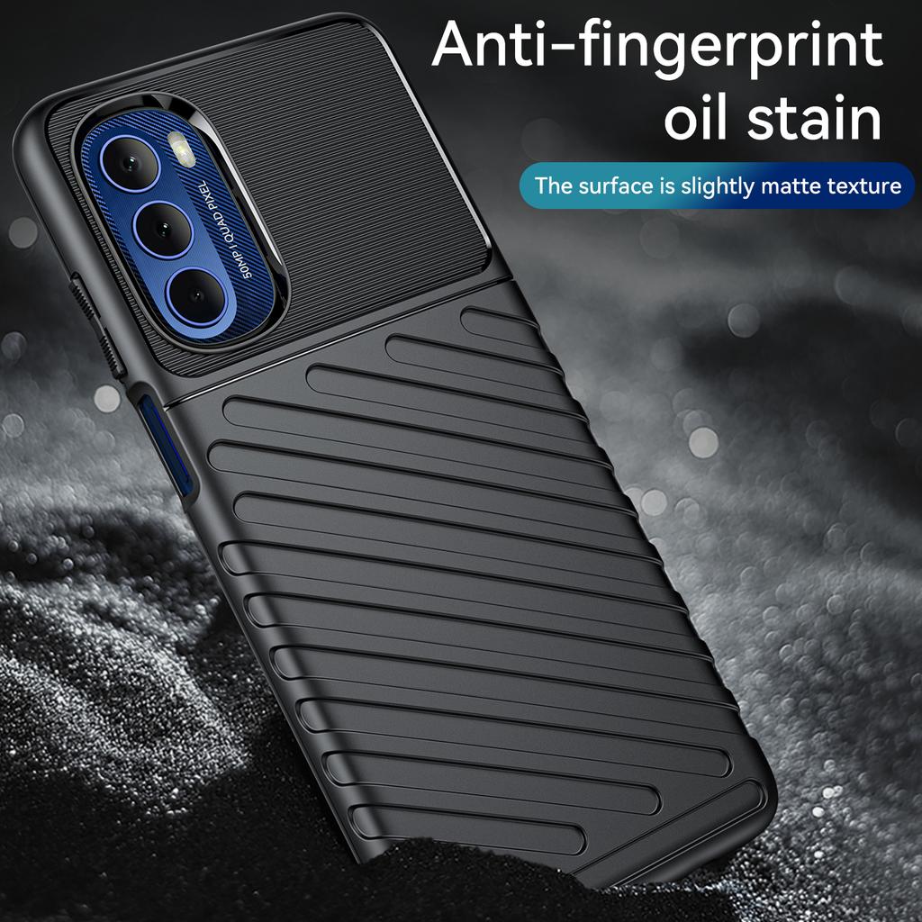 For Motorola Moto G Stylus 5G (2022) Thunder Series Thickened TPU Phone Case Twill Texture Anti-Slip Phone Cover