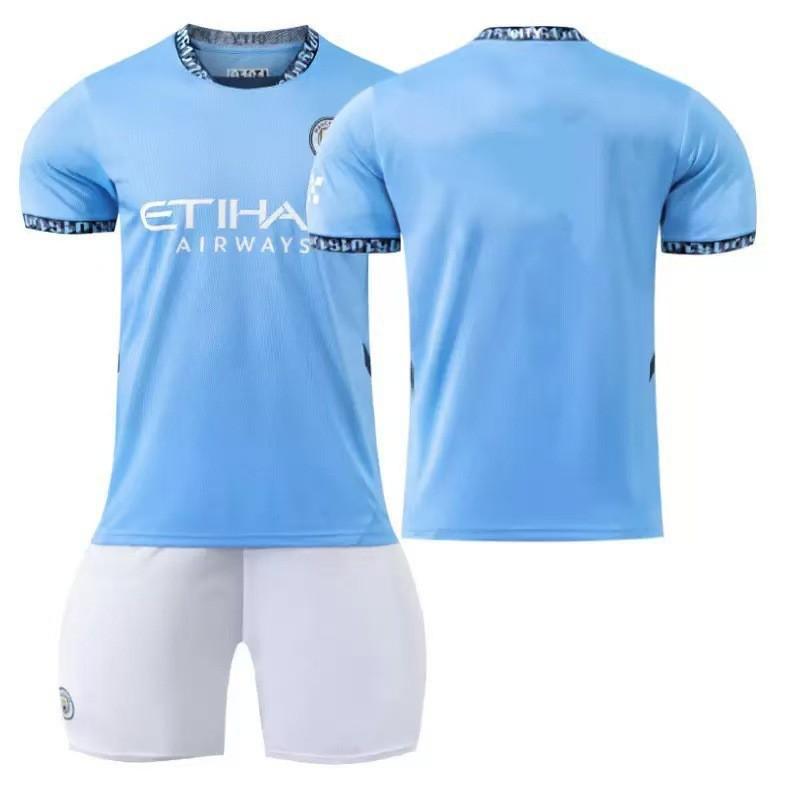 2425 Manchester City Jersey Home No. 9 Harland 17 De Braunet 10 Gralish Football Shirt Set