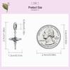 S925 Sterling Silver Rose Cross Pendant Bracelet with European & American Style Flower Beads