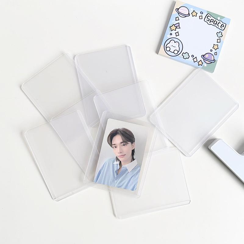 5pcs/pack Double-sided Transparent Card Sleeves Korean Kpop Idol Card Po Protective Cover Hard Bank Bus Id Card Storage