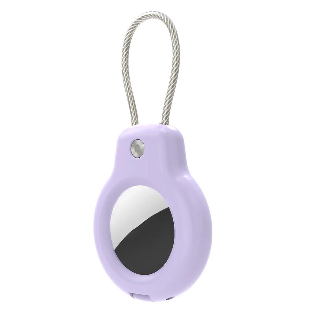 New Compatible with Apple AirTag Secure Holder with Cable Air Tag Lock Case Keychain Key Ring Key Chain Luggage tag for Keys