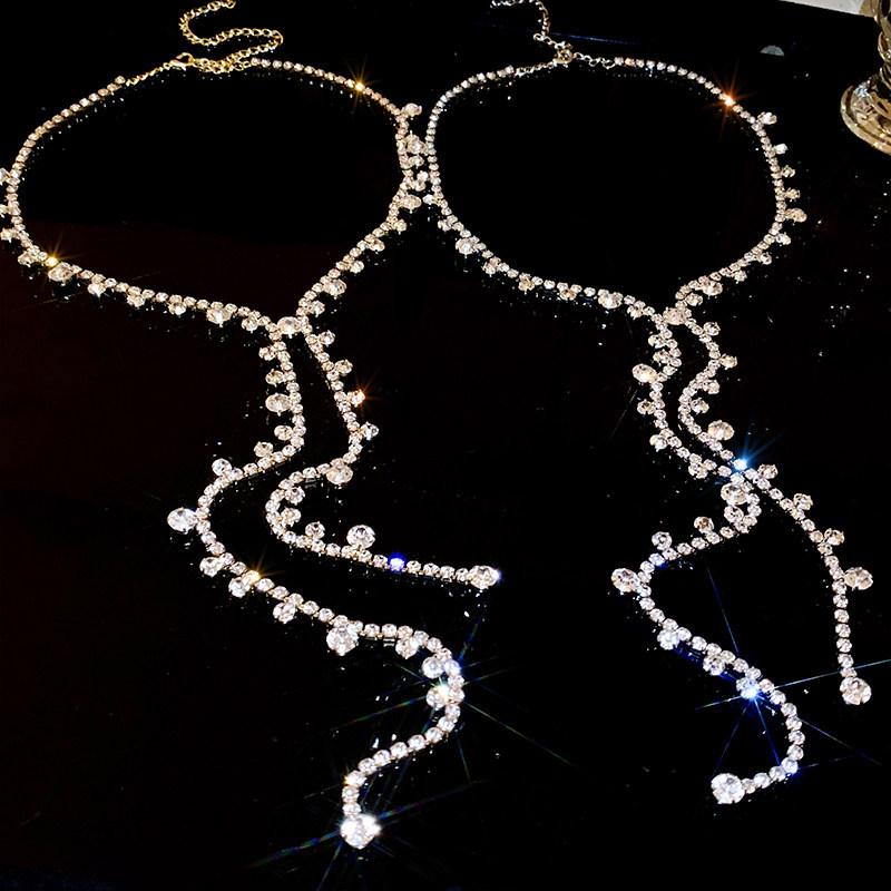 Elegant Rhinestone Tassel Necklace - Exquisite Light Luxury Fashion