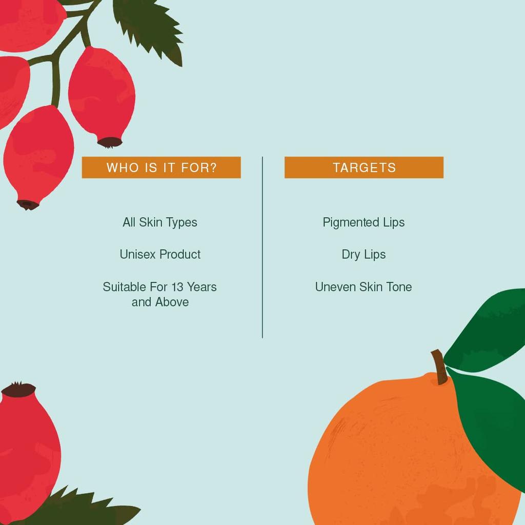 Juicy Chemistry Organic Lip Scrub with Blood Orange & Rosehip, 10 g | 100% Natural Exfoliating Lip Care | Brightens & Evens Lip Tone | Reduces Pi