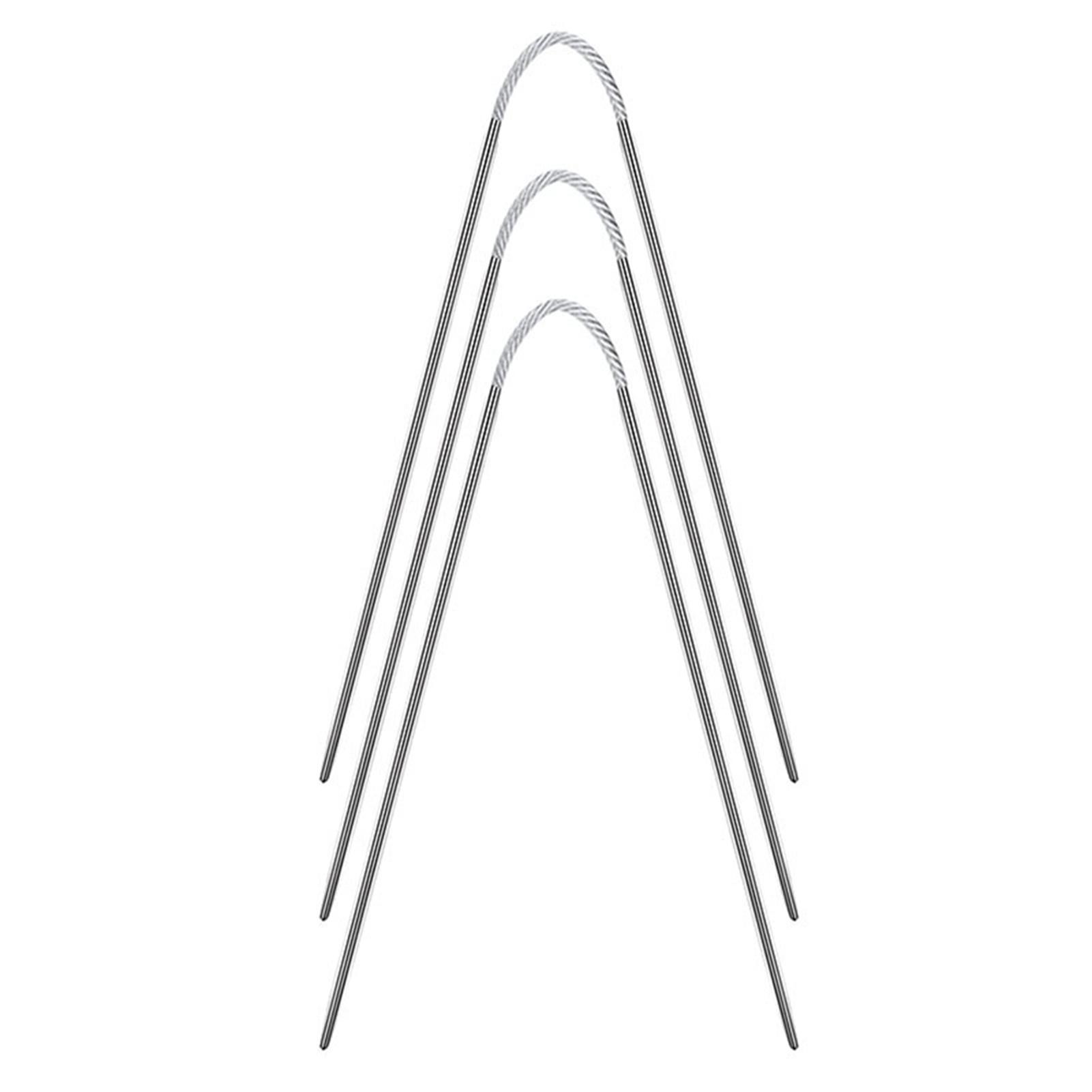 

3шт круговые спицы гибкие круглые спицы из нержавеющей стали DIY вязать аксессуары