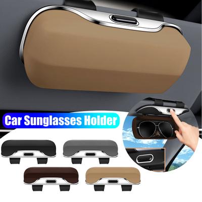 Multi-Purpose Car Glasses Box Portable Car Sunglasses Holder Car Driving Glasses Holder Eyeglass Case Sun Visor Storage Case