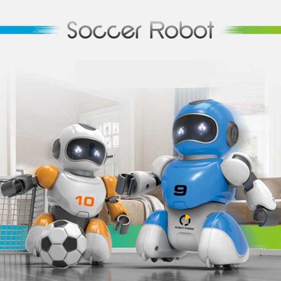 2Pcs/Set Cartoon Electric Remote Control Music Dancing Soccer Battle Robot Toy