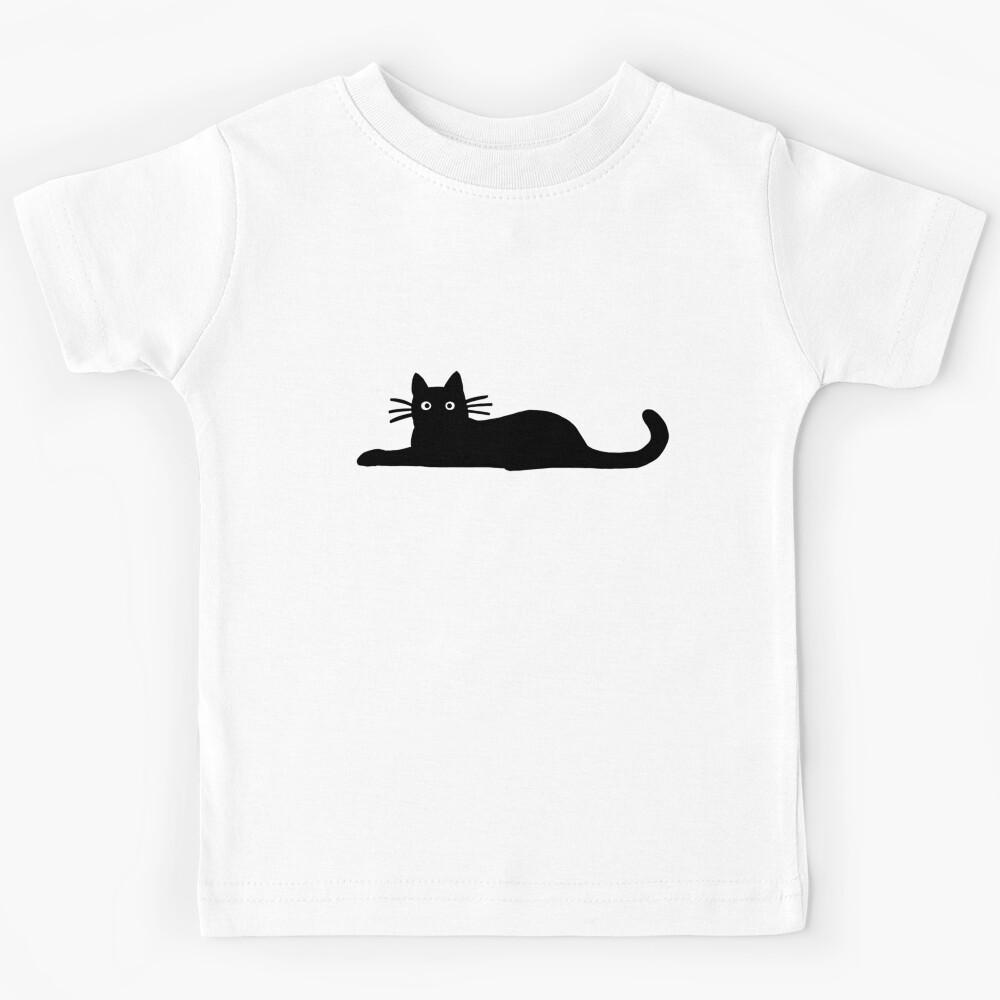 Black Cat Kids T-Shirt 110