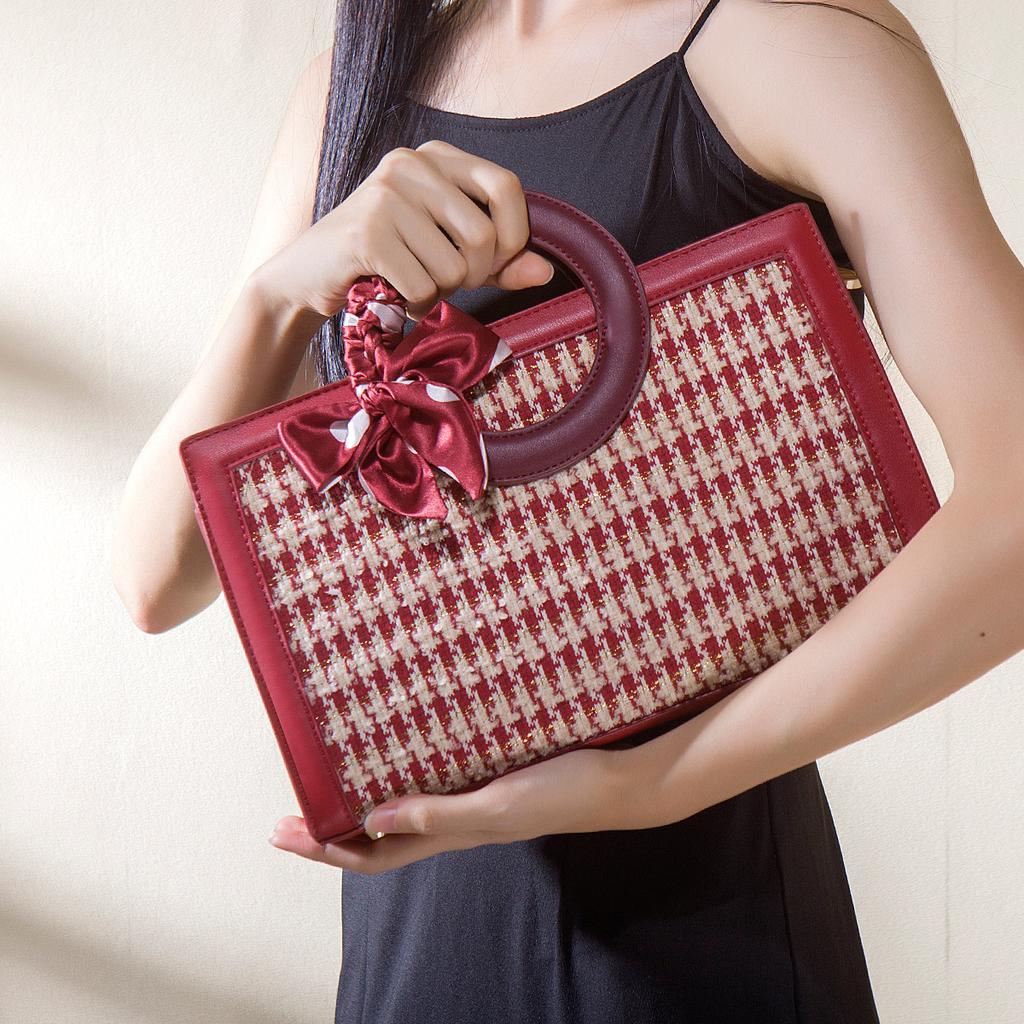 Sende Freundin Hochzeits-Handtasche Qixi-Fest Sende Geschenktasche Damen-Tasche Hochzeit Tausend Vögel Gitter