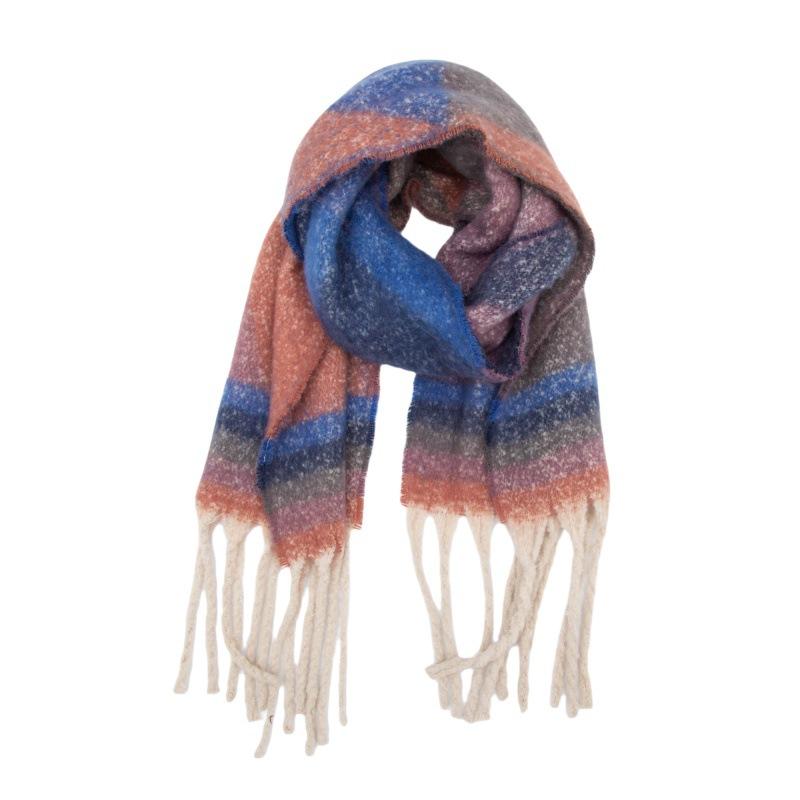 Women's Vintage Scarfs Winter Casual Scarf Shawl Wraps Poncho Blanket Fringe Soft Warm Thick Blanket Scarfs for Women Chunky Long Shawl Scarves