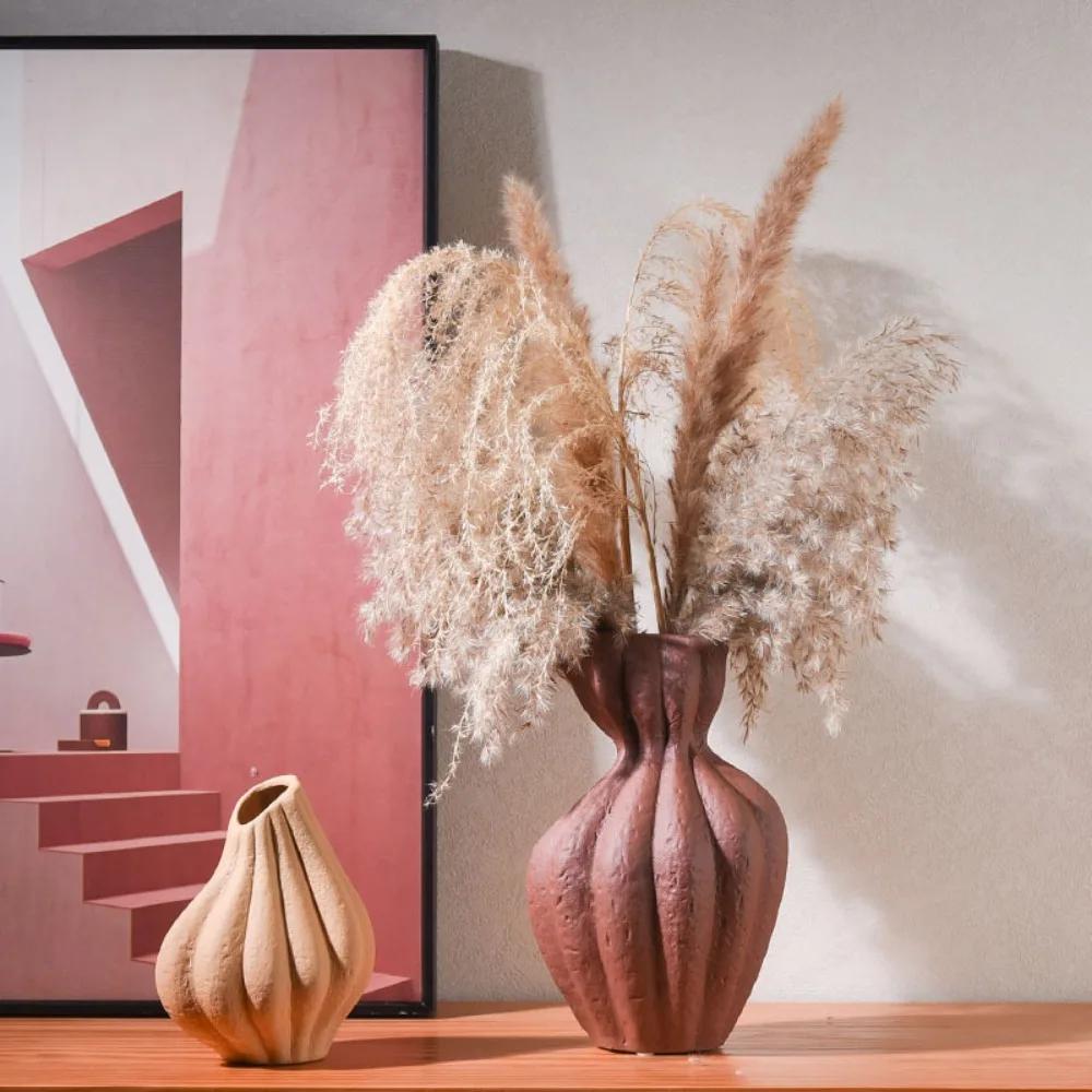Nordic Ins Geometric Ceramic Vase Ornaments Living Room Bedroom Dining Table Flower Arrangement Art Vase Wedding Vase Decoration