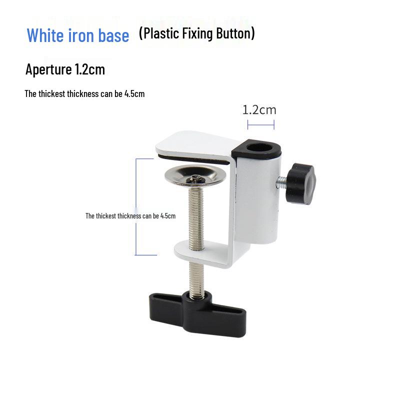 Verstellbare Aluminium-I-Träger-Tischleuchte mit Klemme und Tigermaulklemme