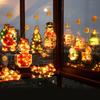 LED Christmas Suction Cup Snowman Window Decoration Lamp - Festive Atmosphere, Small Colorful Light