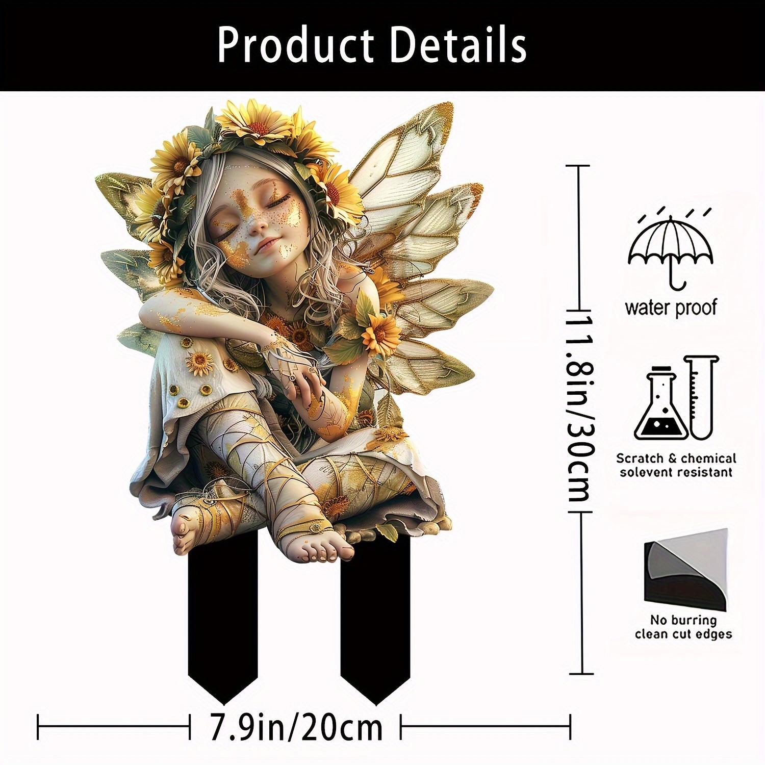 

Акриловый садовый колышек «Подсолнух» — 11,8x7,9 дюймов, бохо-шик, украшение для двора, цветочный горшок, уличная вывеска «Ловец солнца» 1pc