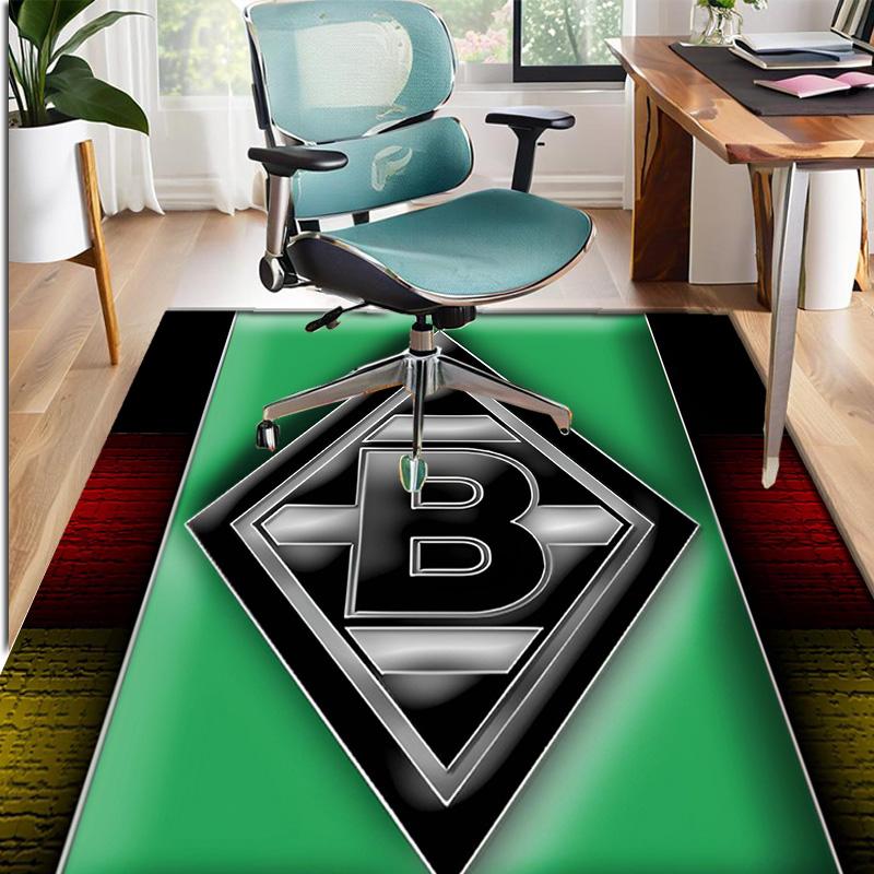 Borussia Monchengladbach Pattern Rug, Indoor/Outdoor Mat, for Picnic, Gameroom, Bedroom, Office, Living Room, Home Decor Carpet, Birthday Gift