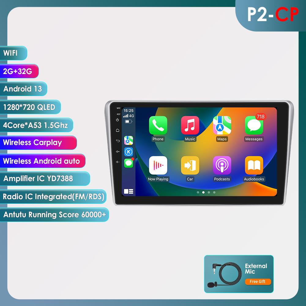 Hizpo 2din Android Autoradio for Toyota Avensis T25 2002-2008 Car Radio Multimedia Video Player GPS Navi Head Unit Carplay Auto 4G SWC RDS  FM DVR Cam