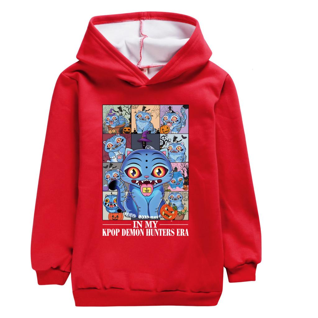 4978 Cute Derpy Kpop Rumi Zoey Mira Print Kids Girls Long Sleeves Velvet Warm Winter Hoodie