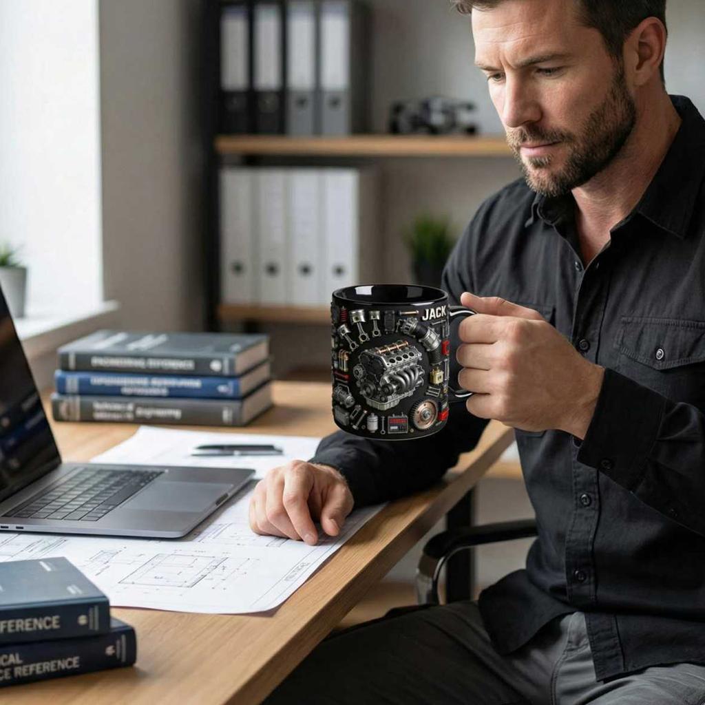 Personalisierte Motor Teile Tasse