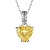 Accessories Jewelry Sets Necklaces Rings Earrings Heart-shaped High Carbon Yellow Niche Fashion Women's High-end