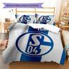 FC Schalke 04 Custom Name Pattern Bedding,Quilt Set Quilt Cover Pillowcase Home Birthday Gift(1 * duvet cover + 2 * pillowcase, without core)
