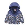 Boys and Girls Children's Clothing In Small Children Printed Fashion Splicing Casual Hooded Zipper Jacket Jacket