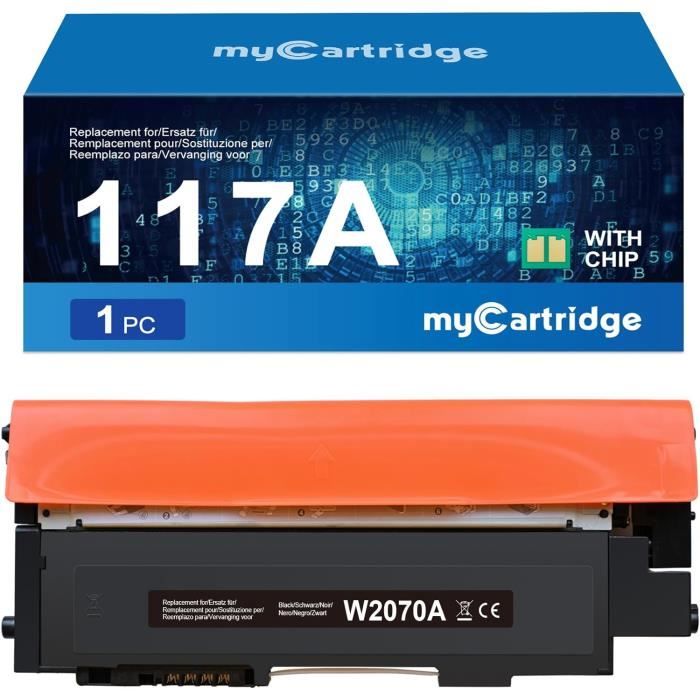 MyCartridge W2070A Toner Compatible avec HP Color Laser MFP-178NW MFP-179FNW 150NW 150A pour Toner HP W2070A 117A Noir 1 Noir