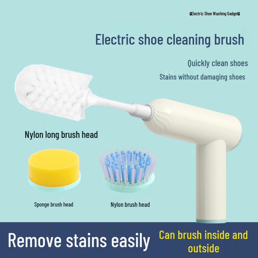 Multifunctional Electric Shoe Cleaning Brush with Soft Bristles for Safe, Automated Shoe Care