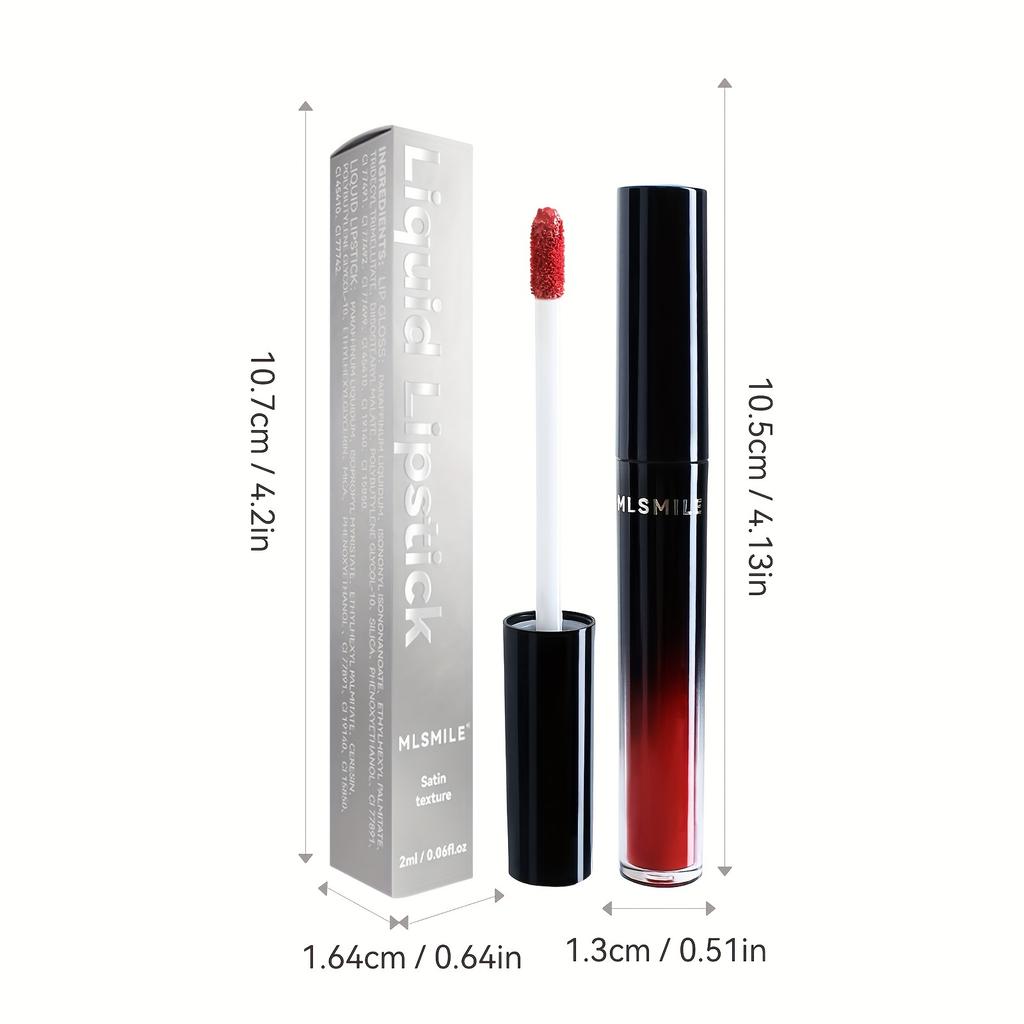 Velvet Matte Vloeibare Lipstick Hoog Pigment Snel Drogende Lipkleur 24-uurs Waterproof Langdurige Lipverzorging Gemengde Bessentonen Lipgloss