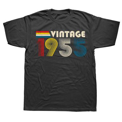 Funny Vintage 1955 70th T Shirts Cotton Short Sleeve Birthday Gifts Mens Clothing Fashion Casual Loose Oversized T Shirt