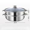 Thickened Steamer Pot Stainless Steel Cooking Pot Durable Noodles Pot  Kitchen Cookware
