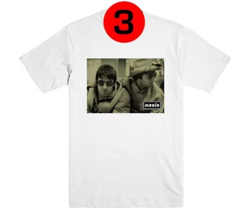 Summer Oasis Band Rock T-shirt Retro Punk Print T-shirt Loose Breathable Casual Short Sleeve T-shirt Camisetas Surf Hombre Moto
