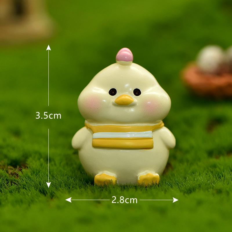 1pc,Cartoon Rabbit Pig Tiger Snake Zodiac Mini Miniatures Animal Fairy Garden Moss Terrarium Resin Decorations Stakes Craft