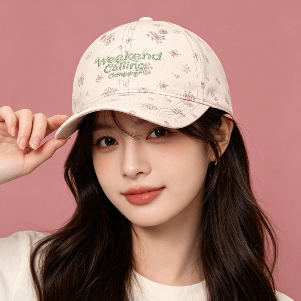 Outdoor Sunshade Women Baseball Cap Letter Embroidery Sun Hat Korean Peaked Caps Women