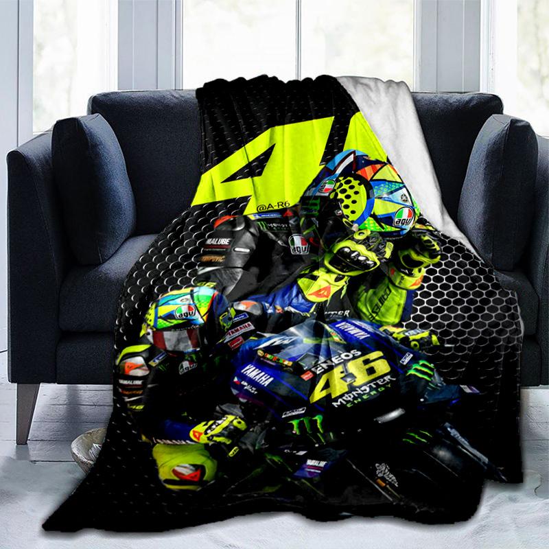 Rider Speeding Through Neon Light Blanket Suitable for Sofas, Beds, Offices, And Camping - Perfect Gift for Halloween Christmas
