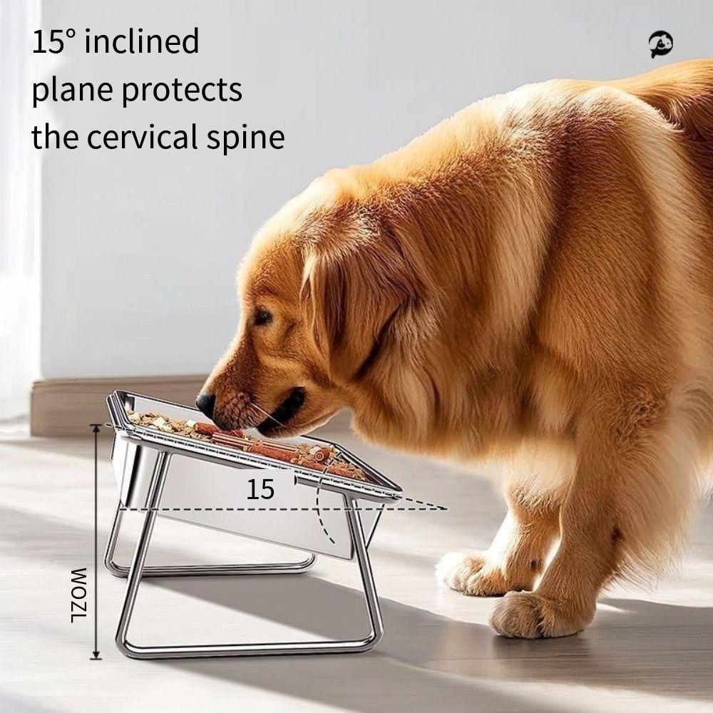 Stainless Steel Dog Food Bowls Raised Pet Feeding Dish Durable Cat Water Bowl  Pet Feeder