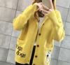 Korean Style Puppy Pattern Cardigan Sweater – Women's Autumn/Winter Versatile Knitwear