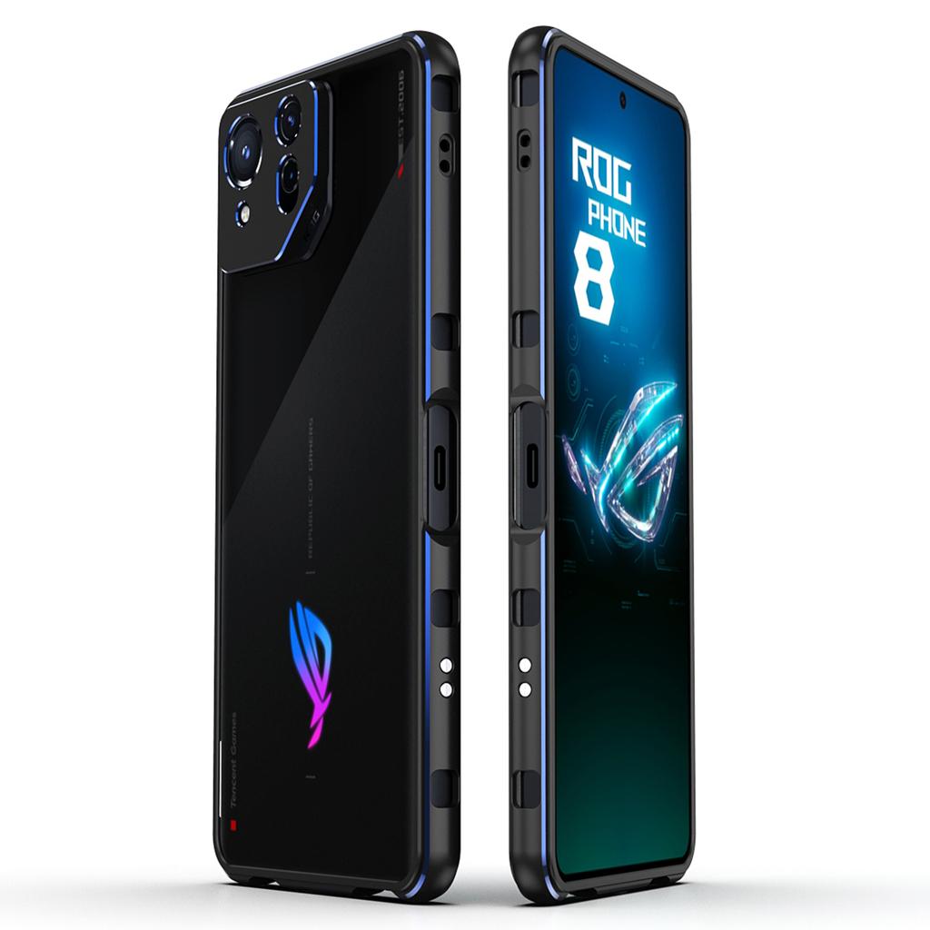For Asus ROG Phone 8 5G/Phone 8 Pro 5G Bumper Case Phone Metal Frame with Camera Lens Cover