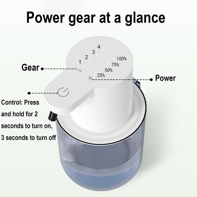 Automatic Foam/Gel Soap Dispenser 4 Gears Infrared Sensor Dish Soap Dispenser IPX5 Waterproof Kitchen Bathroom Accessories