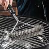 BBQ Grill Brush Y-Shape 12 Inch Stainless Steel Curled Wire Bristles Deep Cleaning Scrubber for Grill Grates & Grease