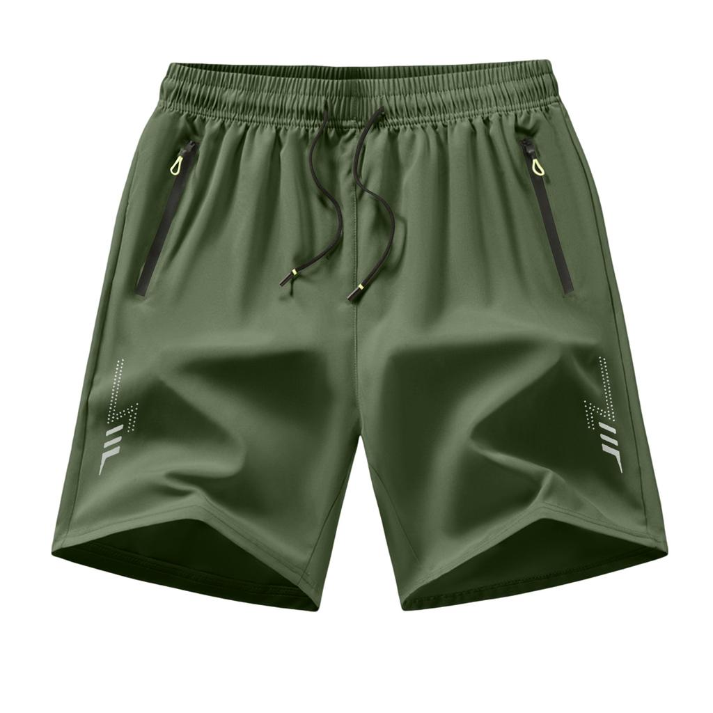 Men's Quick Dry Gym Shorts with Zipper Pockets - Lightweight Athletic Shorts for Running, Training, and Summer Workouts