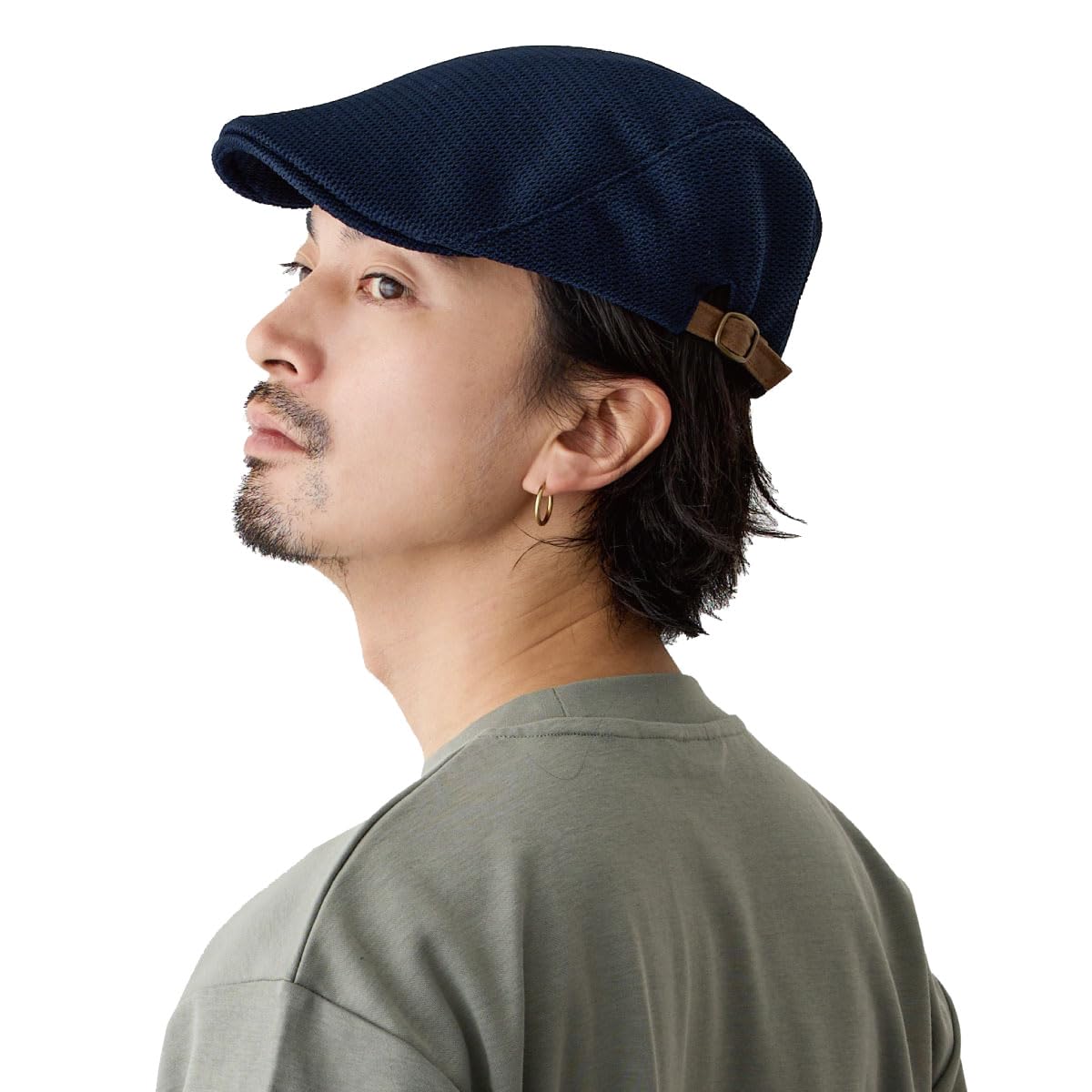 

Flat Cap Refreshing Mesh Flat Cap in Navy Lightweight Day Gift Adjustable Size Perfect for Hot Soft Hat Golf Breathable [Happy Hat] - - - Father s - -
