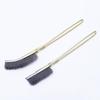 Iron Handle Wire Brush for Cleaning and Rust Removal - Bent Head, Stainless Steel, Nylon, Mini Size