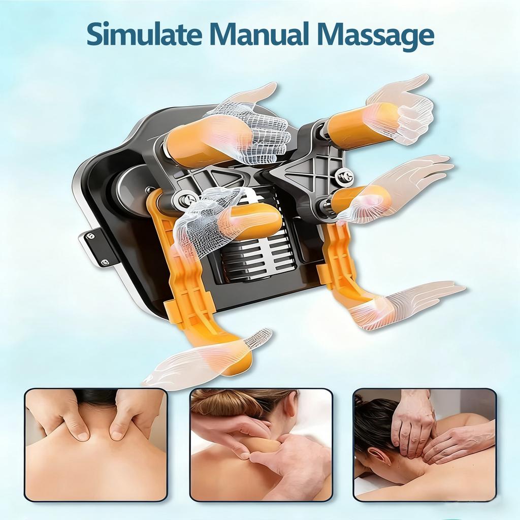 Elektrische Nekmassager 3 Modi 5 Snelheden Draadloos Rug Nek Schouder Kussen Cervicale Wervelkolom Spierontspannende Massager Verwarming Fysiotherapie Pijnverlichting